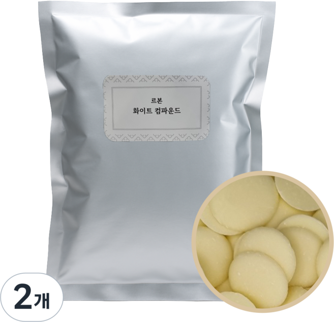 푸드길 르본 화이트 코팅 컴파운드, 1kg, 2개