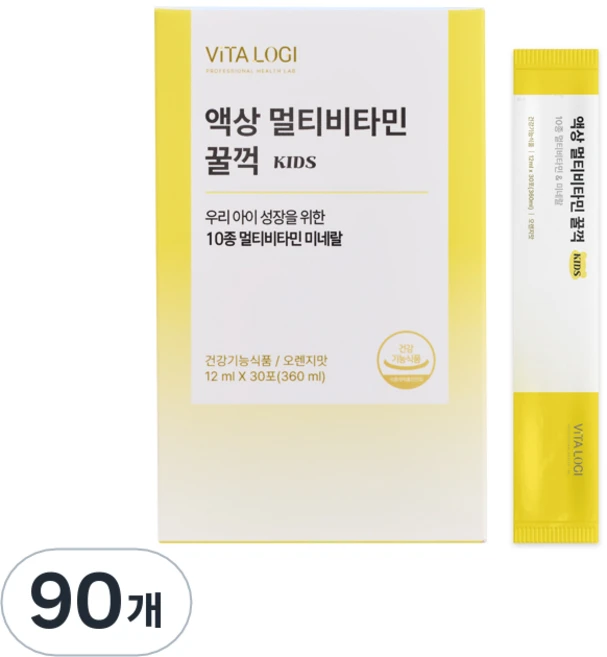 비타로지 액상멀티비타민 꿀꺽 3BOX, 90개, 12ml - 쿠팡