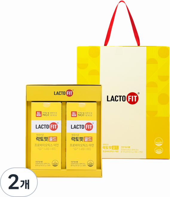 락토핏 골드 생유산균 선물세트 1세트(60일분), 120g, 2개