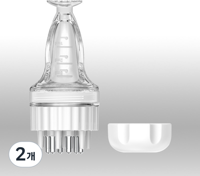 두피케어 도포기 마사지 로게인폼 미녹시딜 탈모치료용 발모제도포기, 누름 도포기 [화이트] (드로퍼와 세척 브러시 증정), 2개