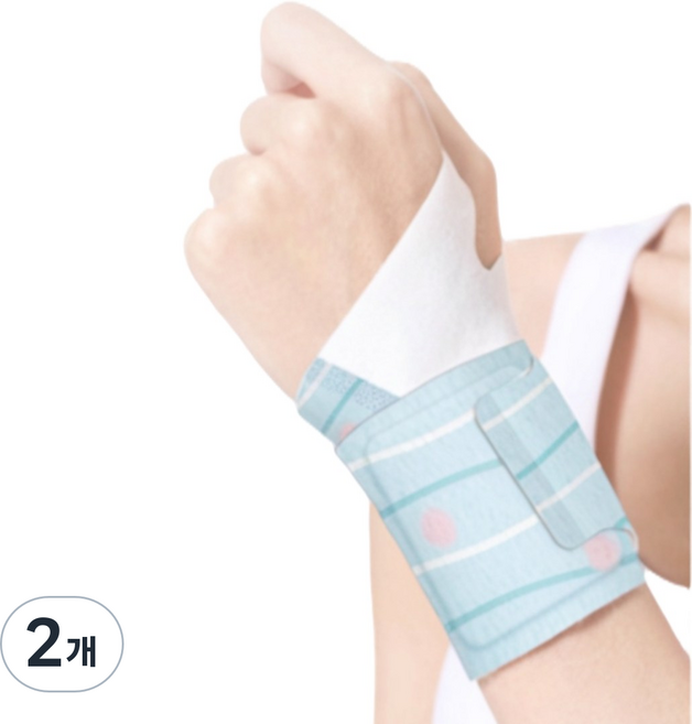 힐링스팀 손목찜질팩 온열밴드 손목핫팩 손목밴드, 2개