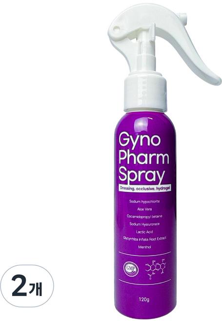 지노팜 약산성 남성청결제 스프레이 의료기기, 2개, 120ml