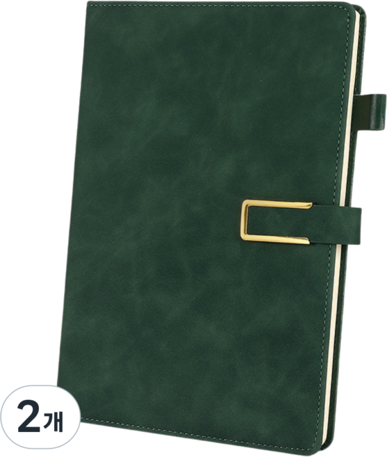 Mirsh 360 페이지 휴대용 업무 노트 양장 수첩, 2개, 그린