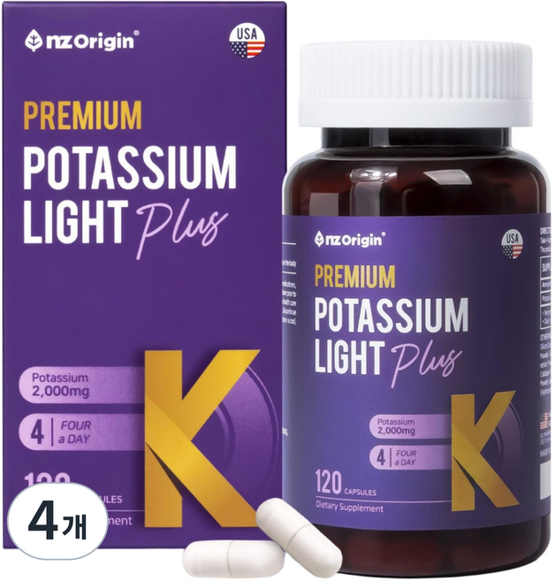 프리미엄 칼륨 라이트, 120정, 4개