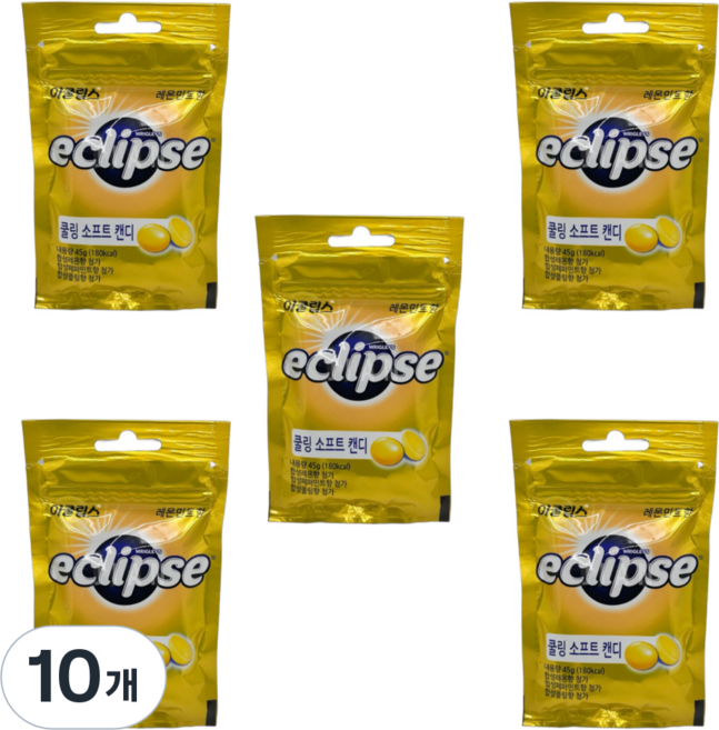 이클립스 쿨링 소프트 캔디 레몬민트향, 45g, 10개