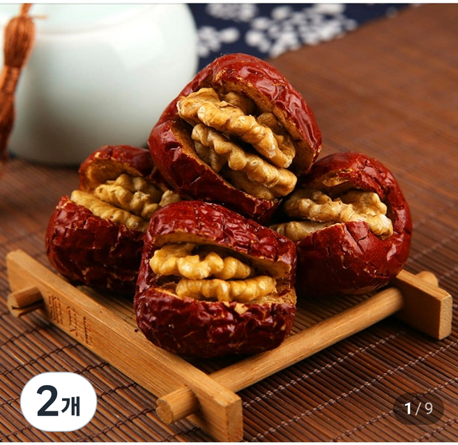 비가일코리아 대추호두말이 왕대추 중국 간식, 2개, 500g