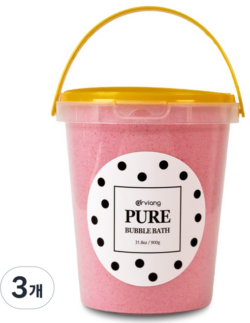 아르비앙 퓨어 거품 입욕제 보들보들 스윗로즈, 3개, 900g