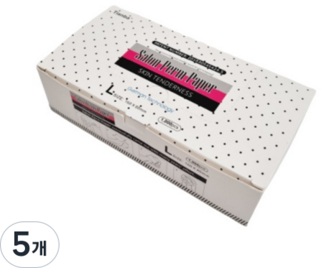 뷰티다모아 일회용 대형 파마지 펌지 1000매, 화이트, 5개