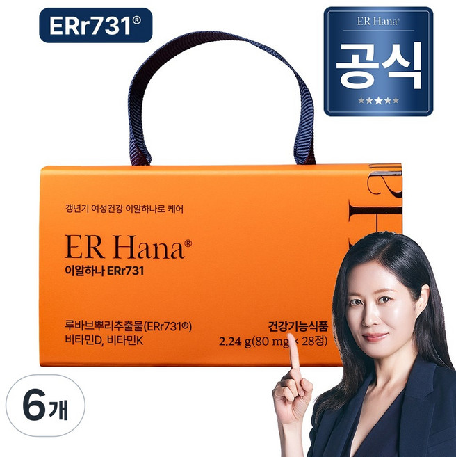 8위 - 이알하나 ERr731 중년 여성 영양제, 6개, 28정
