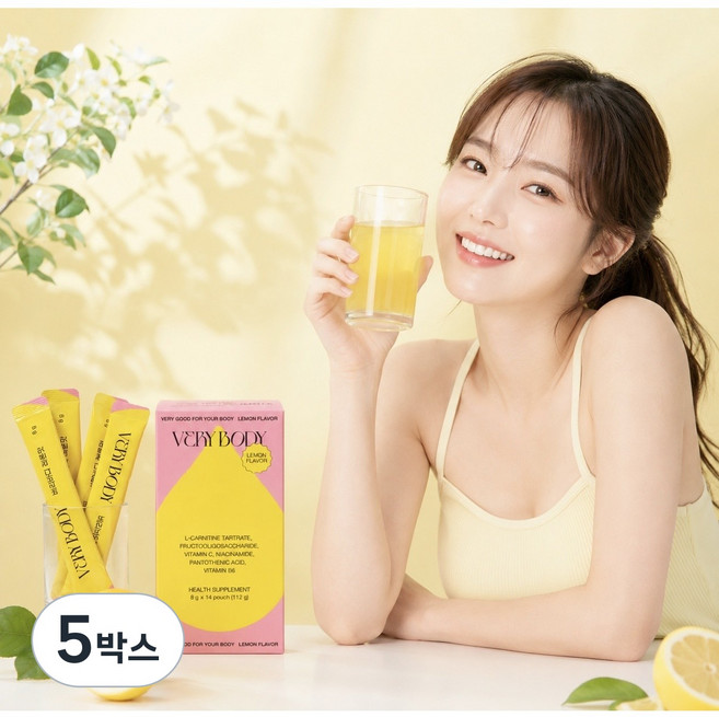 체지방관리 장운동 비타민 활력충전 베리바디 레몬포션 14회분, 5박스, 112g