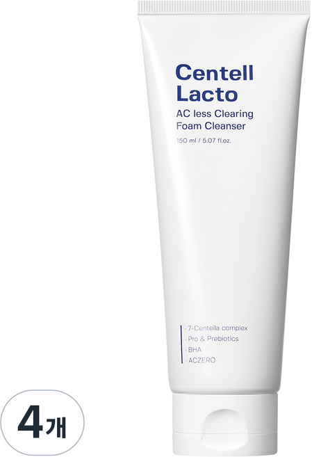 성분에디터 여드름 트러블 약산성 센텔락토 폼클렌저 대용량, 150ml, 4개