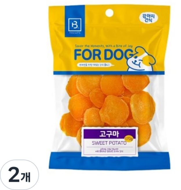 이백이몰 강아지간식 포도그)고구마 170g, 2개, 고구마