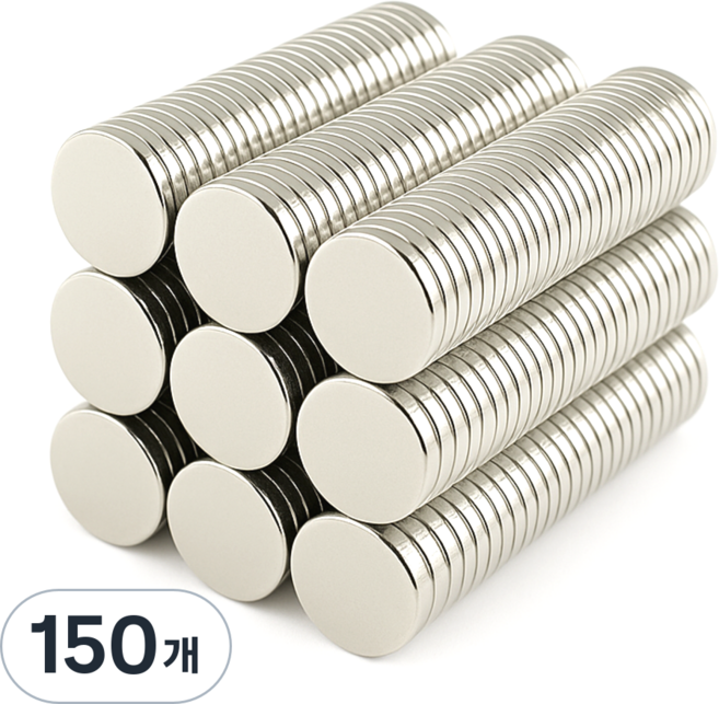 마니코 원형자석 15mm X 2mm 네오디움 자석 원형 붙이는 부착식 마그네틱 지름15mm X 두께2mm, 150개