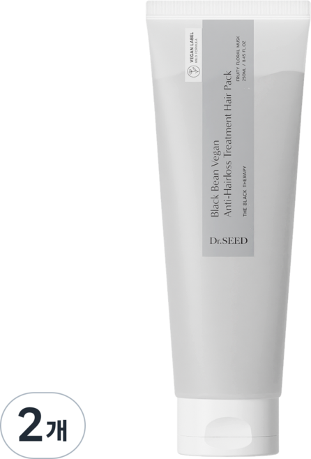 [비건라이프] 닥터시드 블랙빈 비건 탈모 트리트먼트 헤어팩, 2개, 250ml