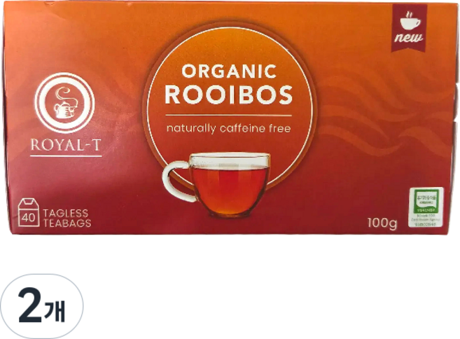 코스트코 유기농 루이보스티 40티백, 2.5g, 40개입, 2개