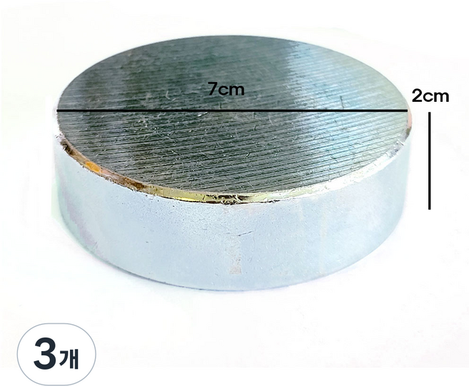 원단 눌림쇠 쇠판 원형문진 원단고정 쇠문진 누름쇠, 중(7cm), 3개