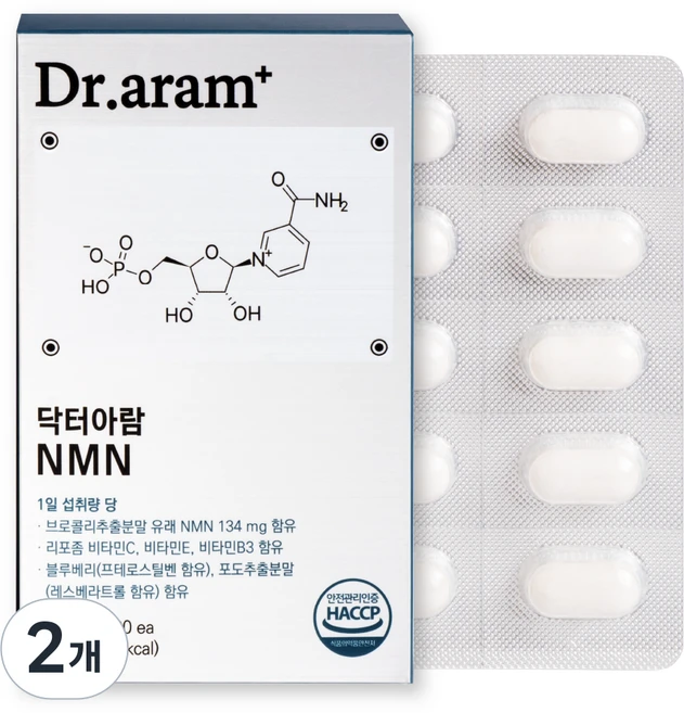 닥터아람 NMN 식물성, 2개, 60정 - 쿠팡