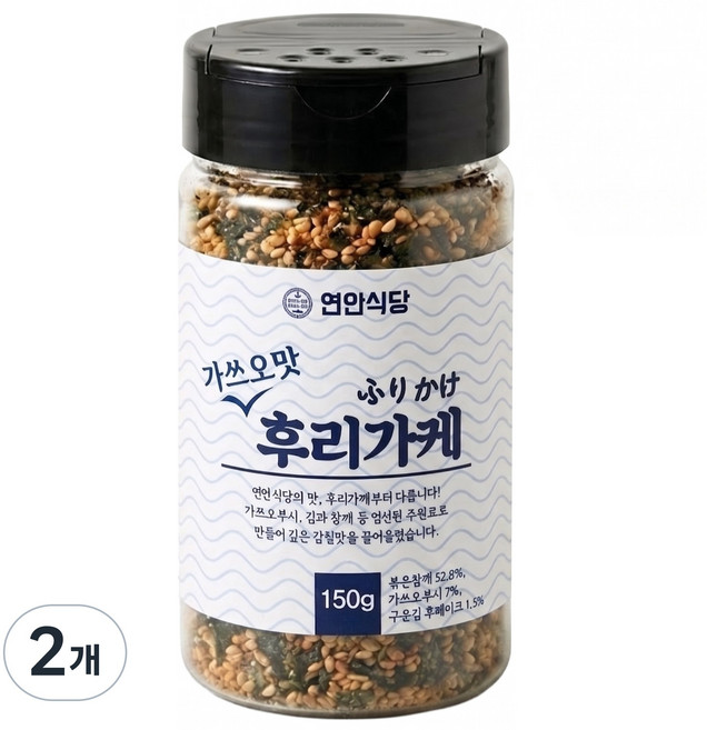 [주먹밥 후리카게] 밥에 뿌려먹는 연안식당 가쓰오맛 후리가케, 2개, 150g