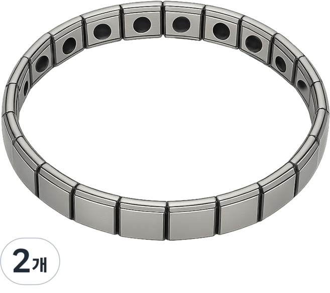 컬쳐엔 건강팔찌 게르마늄 남녀공용 혈액순환 부모님 효도선물 데일리 패션아이템 실버 A, 2개