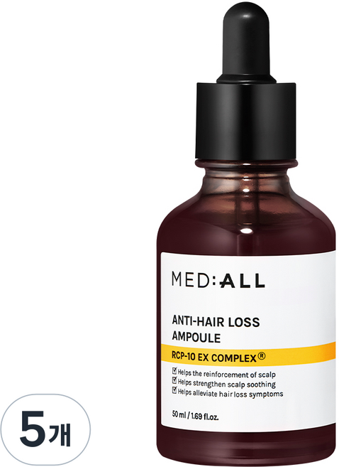메디올 안티 헤어로스 탈모 증상 완화 두피 앰플, 5개, 50ml