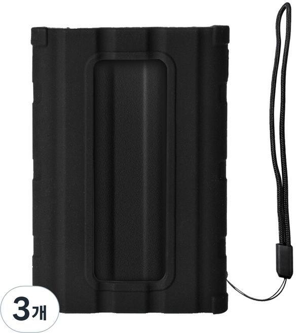 삼성 SSD T7 ShIeld 전용 하우징 범퍼 실리콘 케이스, BLACK, 3개, 삼성 SSD T7 실드