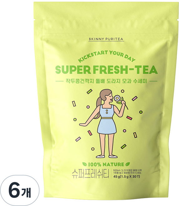스키니퓨리티 슈퍼프레쉬티(30T), 1.5g, 30개입, 6개