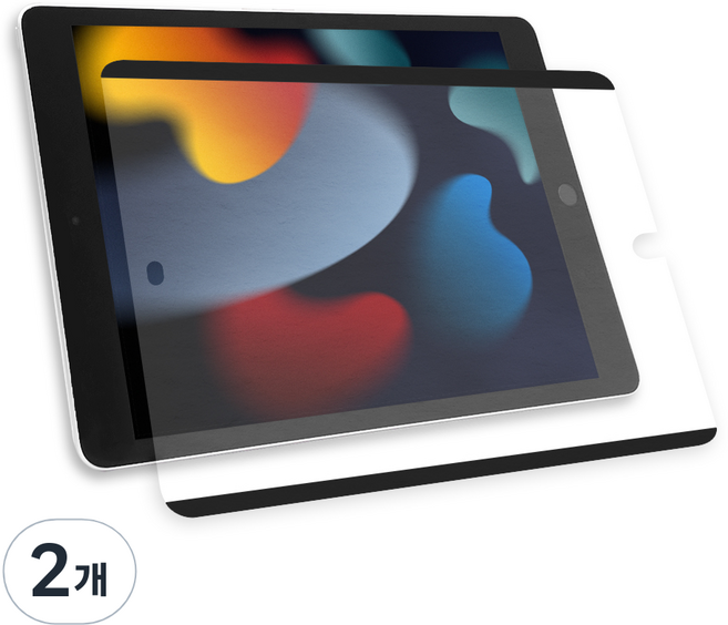 아이패드 호환 인포켓 종이질감 마그네틱 보호필름 탈부착 지문방지 저반사, 2개