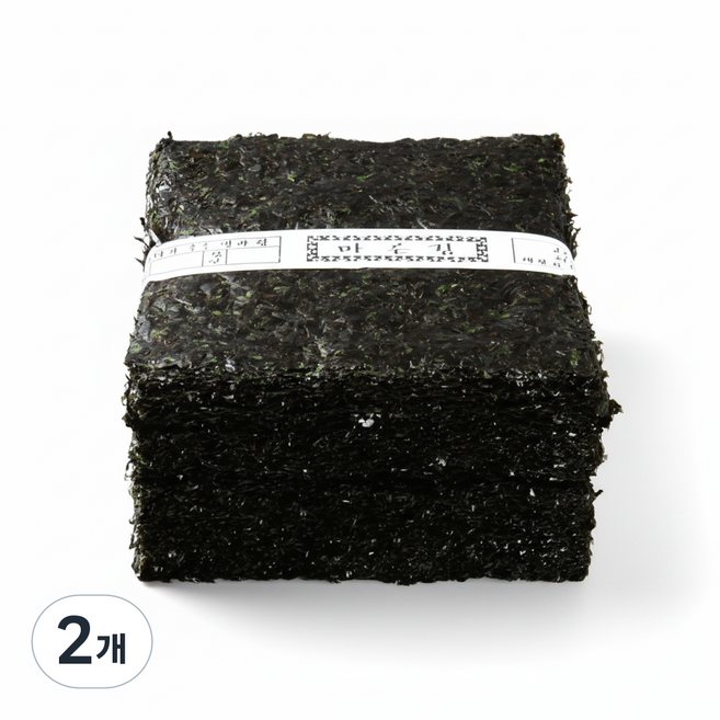 명식품본사 파래김 [대포장] 100매 구워 쌈싸먹는김, 225g, 2개