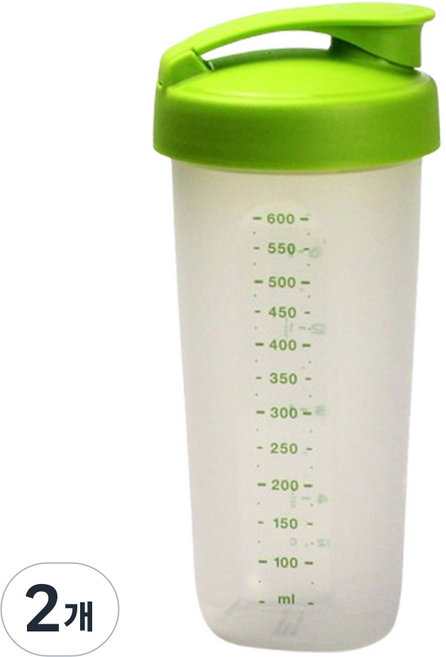 타파웨어 쉐이커 단백질 미숫가루 쉐이크통 믹서텀블러, 680ml, 그린, 2개