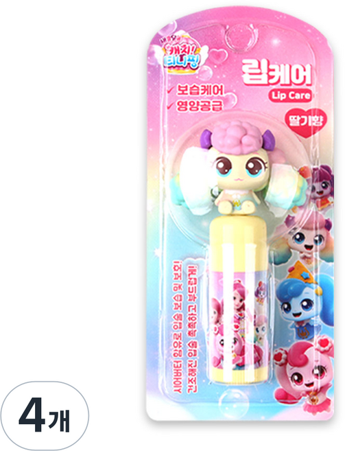 캐치티니핑 립케어 딸기향, 3.8g, 4개, 포실핑