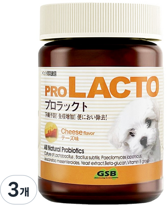 백년애 프로락토 강아지 고양이 유산균 치즈, 간+장건강, 3개, 120g