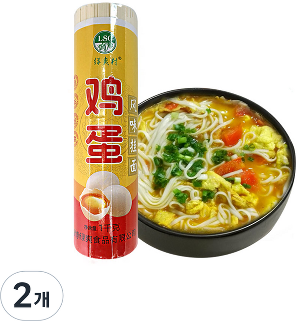 (배터짐) 녹시촌 계란국수 꽈면 건면 2mm 소, 2개, 1kg