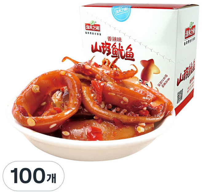 (배터짐) 위미즈향 향라맛 산진유위 오징어 맥주안주 간식, 14g, 100개