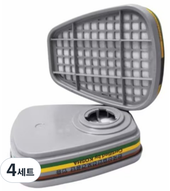 쓰리엠 6006k 방독정화통, 4세트, 단일