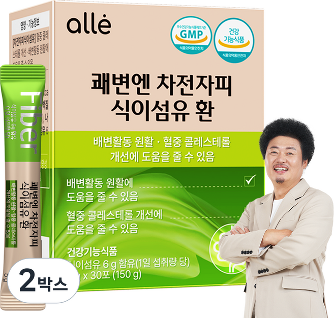 차전자피 식이섬유 환 쾌변엔 알레, 2박스, 30회분