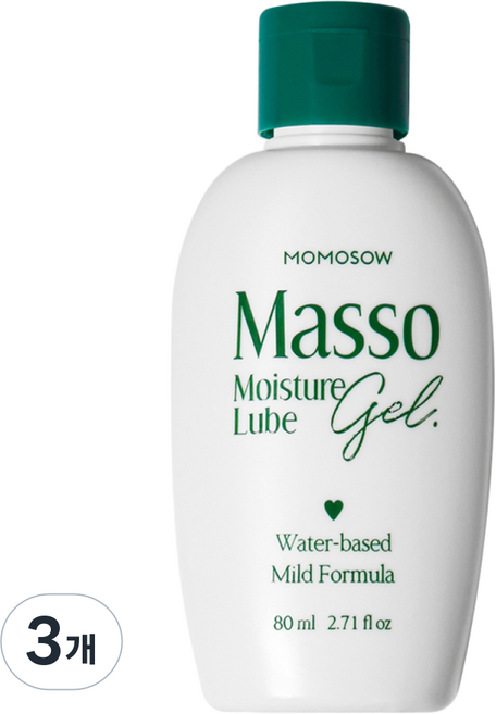 모모쏘우 마쏘 루브젤 / 이질감 NO 마르지 않는 수용성 러브젤, 3개, 80ml