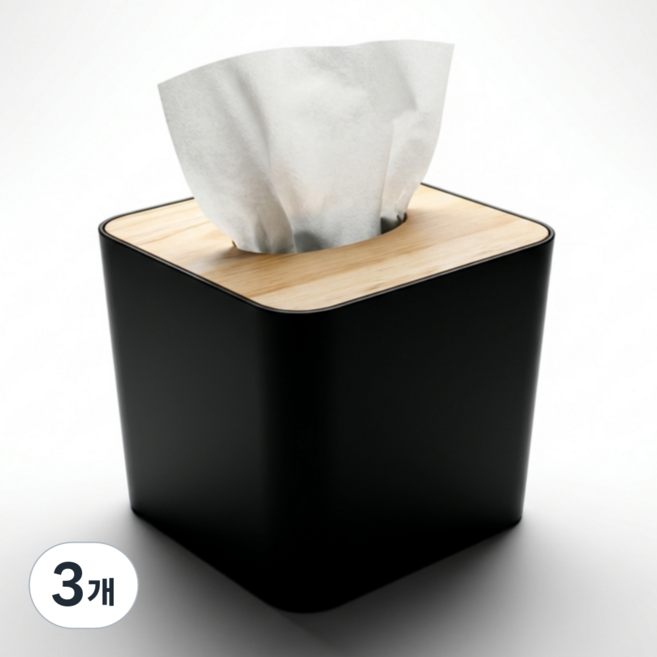 수봉상점 업소용 테이블 냅킨 케이스 디스펜서, 블랙, 3개