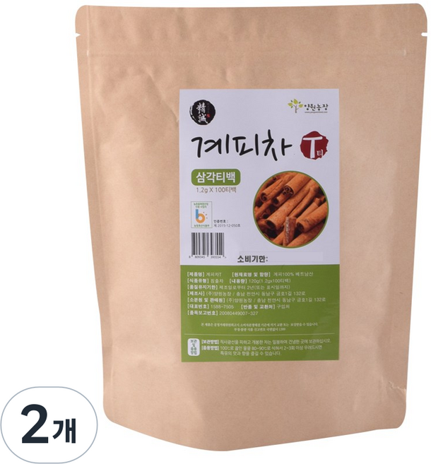 양원농장 계피차, 1.2g, 100개입, 2개