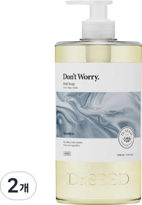 닥터시드 걱정없는 1종 주방세제, 1L, 2개