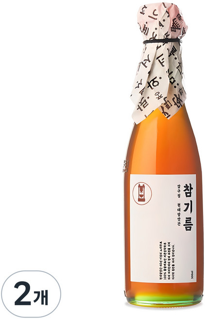 현대방앗간 저온압착 참기름, 2개, 300ml