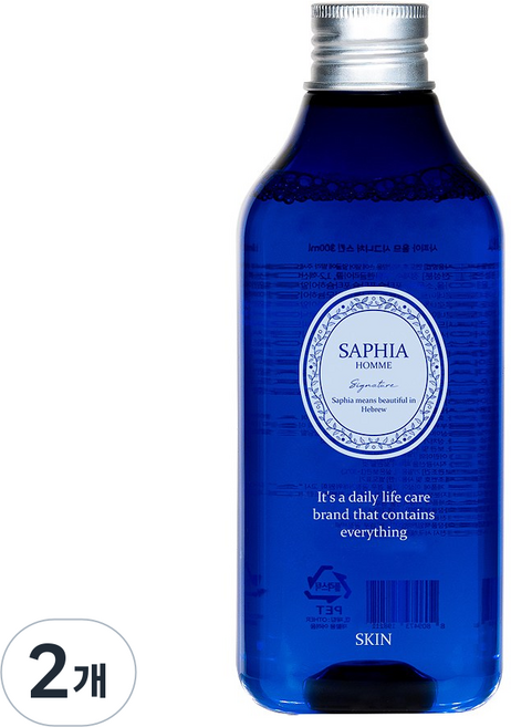 사피아 옴므 시그니처 스킨 남성스킨 남자스킨, 2개, 300ml