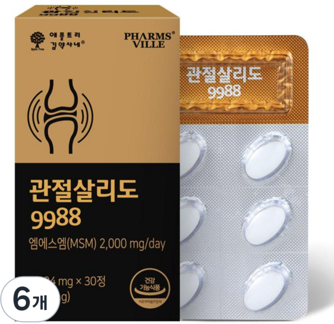 애플트리김약사네 관절살리도 9988 옵티 MSM, 30정, 6개