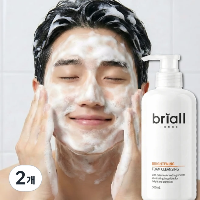 브리올옴므 브라이트닝 폼 클렌징, 500ml, 2개 - 쿠팡