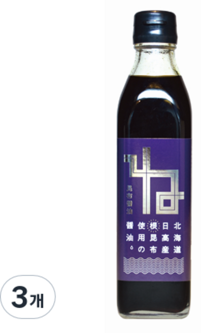 감칠맛 풍부한 네콘부간장 다시마간장, 3개, 300ml