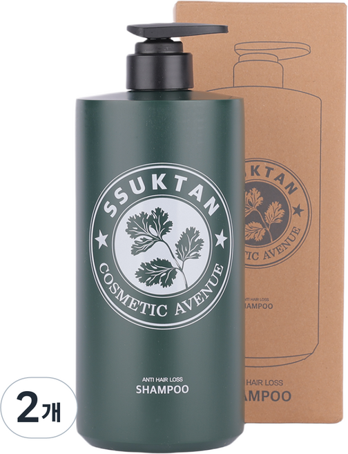 코스메틱에비뉴 쑥탄 탈모샴푸 두피 볼륨케어 아로마향, 2개, 1L