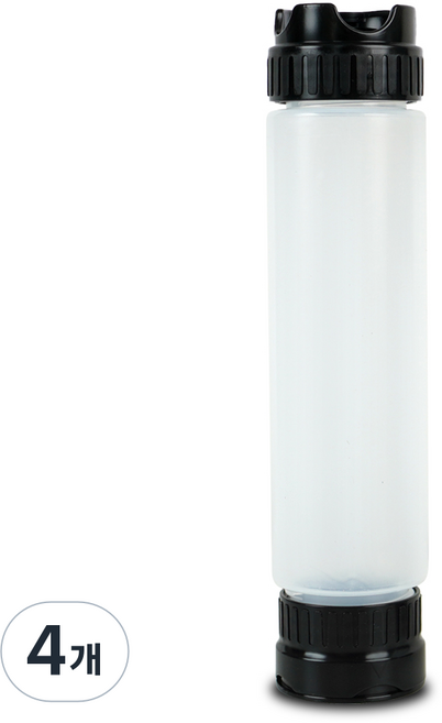 카페마스터 리뉴얼 모두의 소스통 500미리 거꾸로 흐르지않는 세지않는 소스용기 드리즐 꿀통 시럽통 소스병, 4개, 500ml