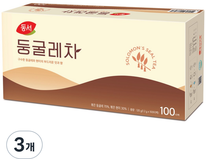 동서 둥굴레차, 1.2g, 100개입, 3개