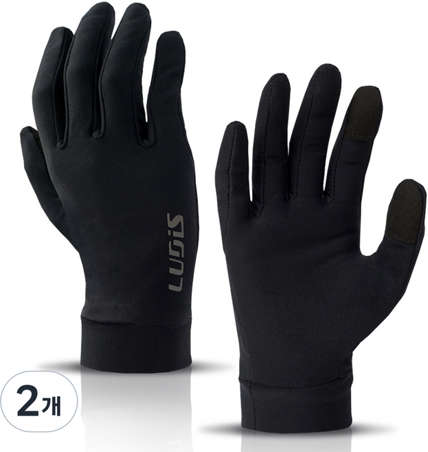 루디스 NEO 이너 장갑 바이크 스키 보드 속장갑 등산 오토바이 글러브, 블랙, 2개