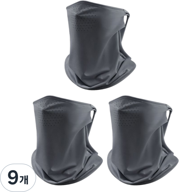 지커스 쿨 마스크 목토시 귀걸이형 남여공용 UV, 그레이, 9개