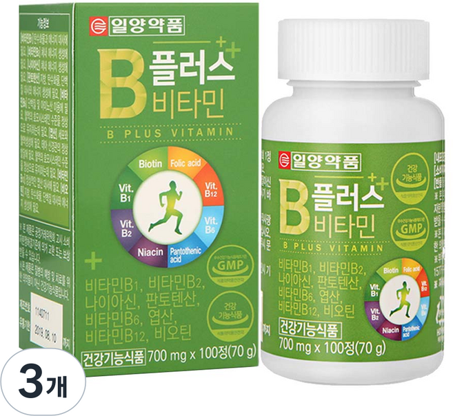 일양약품 B 플러스 비타민 70g, 100정, 3개